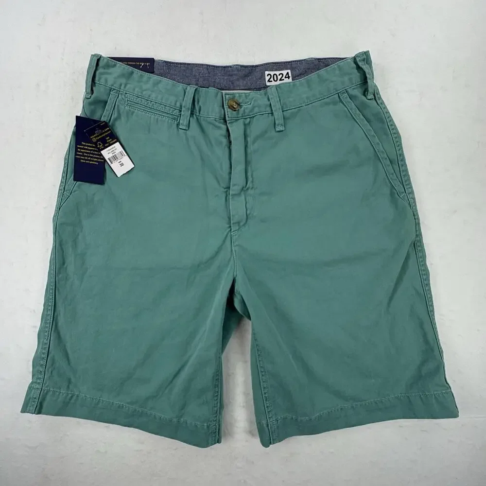 Polo Ralph Lauren Chino Shorts Mens 32 Green 10 Inseam Relaxed Fit Casual NEW